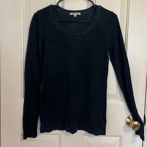 Cotton Citizen - Scoop Neck Long Sleeve Tee - Dark Gray Fade - Size XS